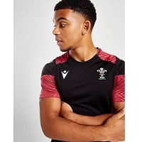 Macron Wales Rugby Union 2023/24 Poly T-Shirt - Black - Mens