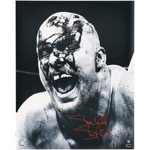 “Stone Cold” Steve Austin WWE Autographed 16″ x 20″ Blood Close Up Photograph Autograph UKEvents.net Football Forum