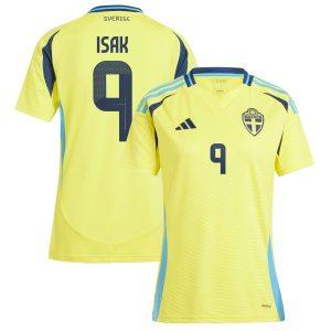 Sweden adidas Home Shirt 2024 – Womens with Isak 9 printing UKEvents.net Football Forum