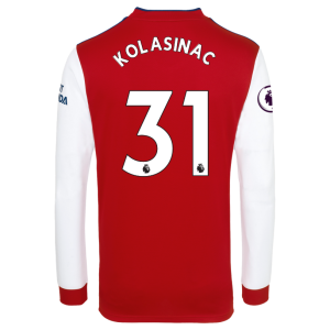 Sead Kolasinac - Arsenal Junior 21/22 Long Sleeved Home Shirt 13-14