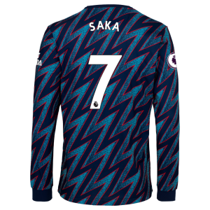 Bukayo Saka - Arsenal Adult 21/22 Long Sleeved Third Shirt 3XL