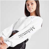 McKenzie Girls' Isla Tape Crop Crew Neck Sweatshirt Junior - White - Kids