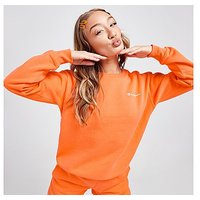 Champion Logo Crew Sweatshirt - Orange - Womens