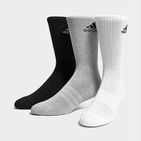 adidas 3 Pack Crew Socks - Black