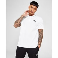 adidas Badge of Sport Tipped Polo Shirt - White  - Mens