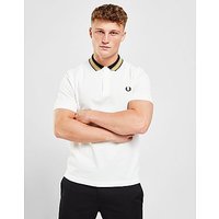 Fred Perry Tramline Tipped Polo Shirt - White - Mens